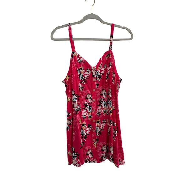 torrid Tops - Torrid Pink Floral Sweetheart Cami Babydoll Top Size 00